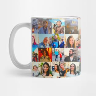 United People Colorful Faces Unique Artwork In Plovdiv Mug